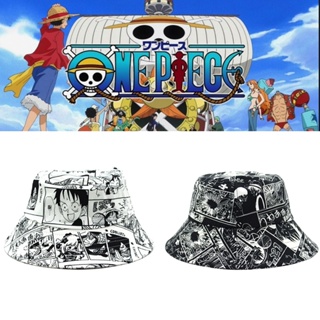 New Unisex Anime One Piece Cosplay Luffy Print Fisherman Cap Bucket Hat For Adult Outdoor Kids Adults Fans Birthday Gifts
