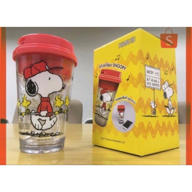 แก้วลำโพงsnoopy-ใช้ต่อเครื่องเล่นทุกชนิด-มีช่องเสียบสายออดิโอ้เช่นmp3-ipad-มือถือ-เครื่องคอม