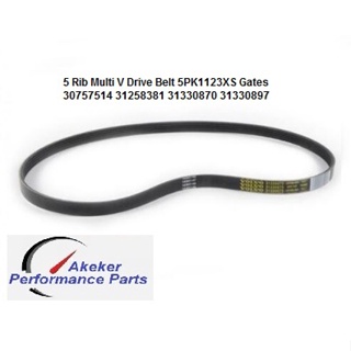 5 Rib Multi V Drive Belt 5PK1123XS S80 mk2 XC70 V70 mk3 XC60 mk1 S60 mk2 V60 mk1 30757514 31258381 31330870 31330897 5 R