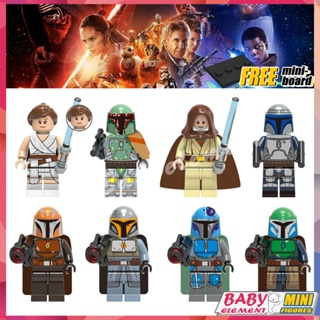 ฟิกเกอร์แมนดาลอเรีย Warrior Rey Luke Skywalker Jango Fett Star Wars ขนาดเล็ก 8 แบบ ของเล่น ของขวัญ G0102