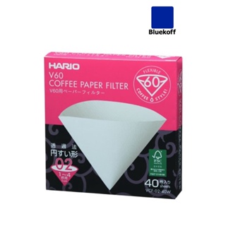 BLUEKOFF Hario V60 Bleached Coffee Filter V02 กระดาษกรองกาแฟดริป กระดาษฟีลเตอร์ (40 pcs./bag)