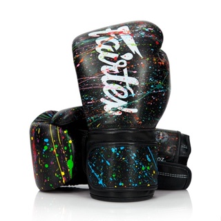 นวมชกมวย รุ่น " BGV14 Black Painter " Fairtex Microfiber Gloves - Art Collections