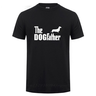 เสื้อแฟชั่นผญ2022 อื่นๆ Dachshund sosisli köpek Dogfather erkekler için yaz kısa kollu Crewneck pamuklu rahat sokak giyi