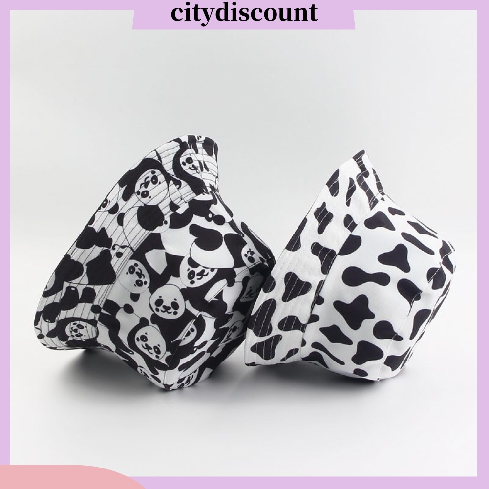 lt-citydiscount-gt-หมวกบักเก็ตพิมพ์ลายแพนด้าน่ารักสําหรับผู้หญิง