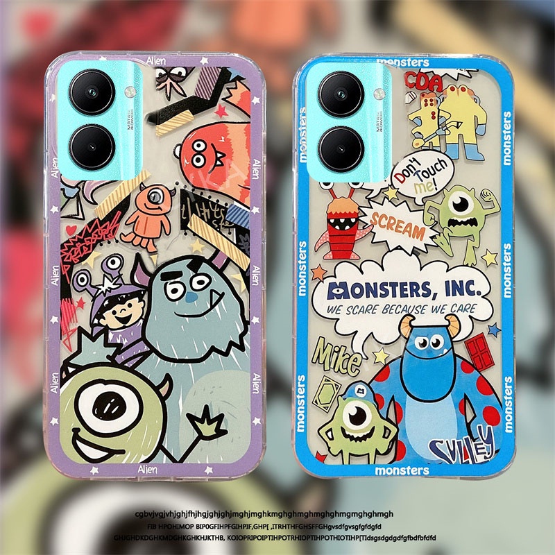 hot-selling-2022-casing-realme-c33-fashion-cartoon-phone-case-realmec33-cute-monster-transparent-cover-shockproof-caserealmec33