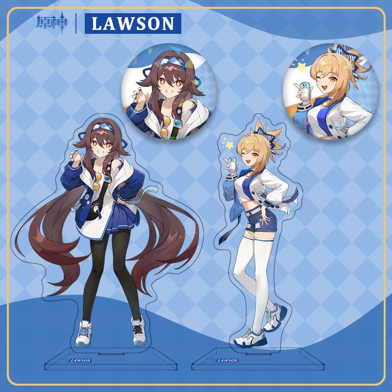 genshin-impact-lawson-hutao-yoimiya-acrylics-embarrament-badge-anime-decoration