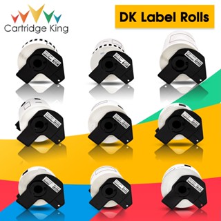 Brother เทปฉลาก DK Rolls DK-22205 DK-11201 DK-11208 สีขาว สําหรับเครื่องพิมพ์ฉลากความร้อน Brother QL P-touch QL 500 800 1050N