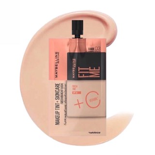 1 ซอง*** Maybelline Fit Me Fresh Tint SPF50 + Vit C แบบซอง 5 ml. เมย์เบลลีน ฟิตมี เฟรช ทิ้นท์ วิตซี รองพื้น รองพื้นซอง