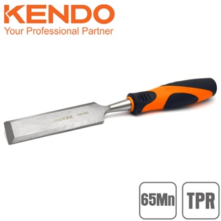 KENDO 26112 สิ่วลบเหลี่ยม 32mm (ด้ามหุ้มยาง)