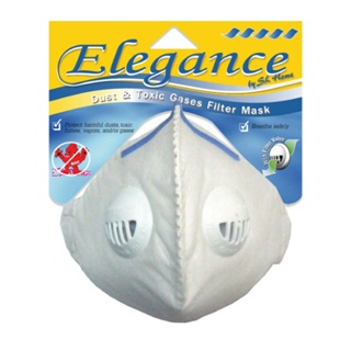 [ซื้อ1แถม1] Elegance  หน้ากากกรองอากาศ EG-25 V EG1681 ระบายอากาศ คุณภาพดี