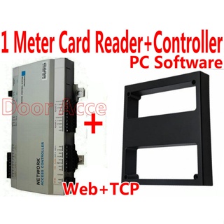 0~1 Meter access gate kit Card 1 pcs 125KHz RFID Middle range card reader 1 pc of Web/TCP/IP Car Controller PCB Hotel Of