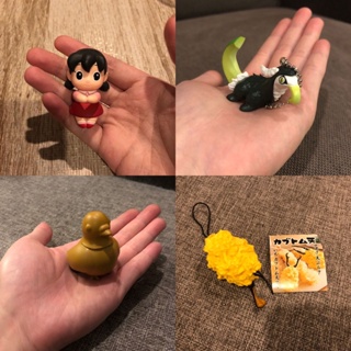 Japanese Gashapon Collectibles Keychains กาชาปอง ด้วง เทมปุระ ชิสุกะ นกพิราบ พวงกุญแจ ของจิ๋ว ของสะสมญี่ปุ่น
