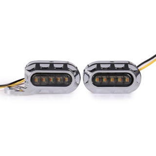 1 Pair Motorcycle Mini LED Handlebar Turn Light Daytime Running Turn Indicator Signal Blinker Lamp For 883 1200