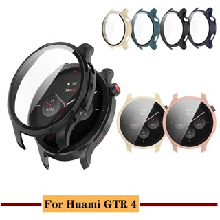 สินค้า เคสกระจกนิรภัย PC แบบแข็ง ป้องกันหน้าจอ สําหรับ Huami Amazfit GTR 4 GTR4 Smart Watch