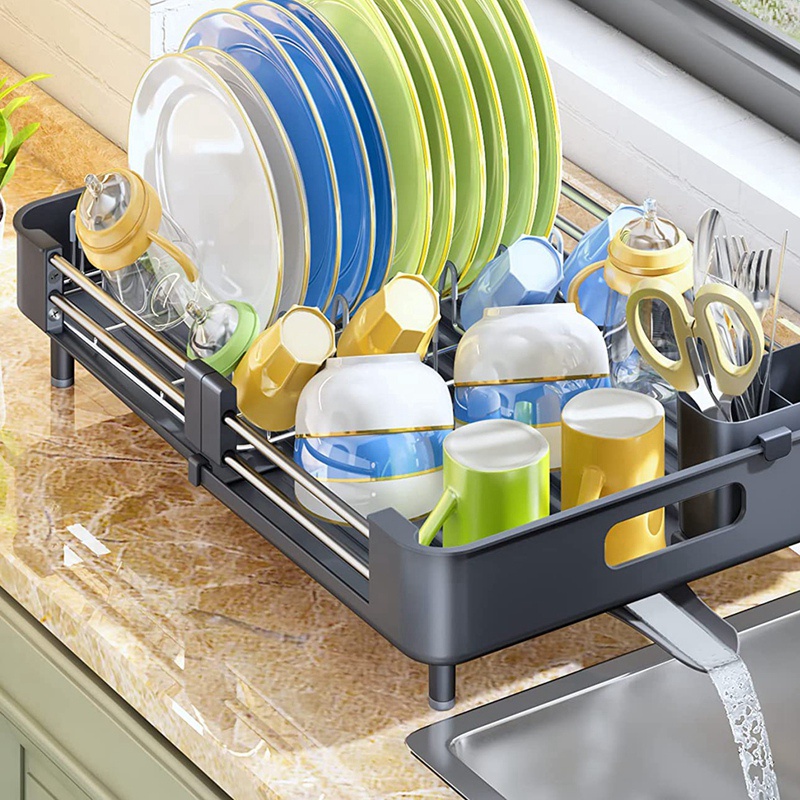 Draining Rack Rv Dish Rack Dish Drainer Rack Storage Utensil - Main Image