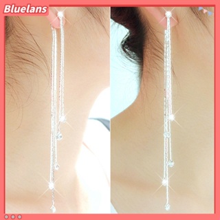 ต่างหูสตรีโซ่เส้นยาวอัลลอย Rhinestone Tassels ค๊อกเทลปาร์ตี้