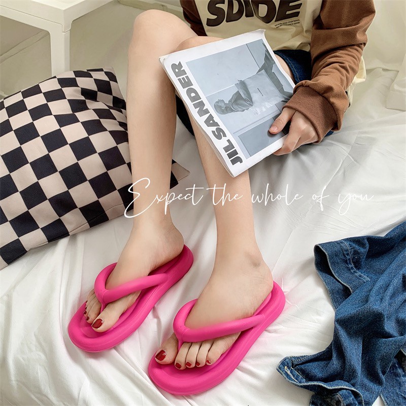 sho-y-44-รองเท้าแตะหูหนีบ-รองเท้าหูคีบ-พื้นนิ่ม-ใส่สบาย-ผู้หญิง-สีพื้น