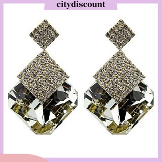 &lt;citydiscount&gt;  จี้ต่างหูสำหรับผู้หญิง Rhinestone