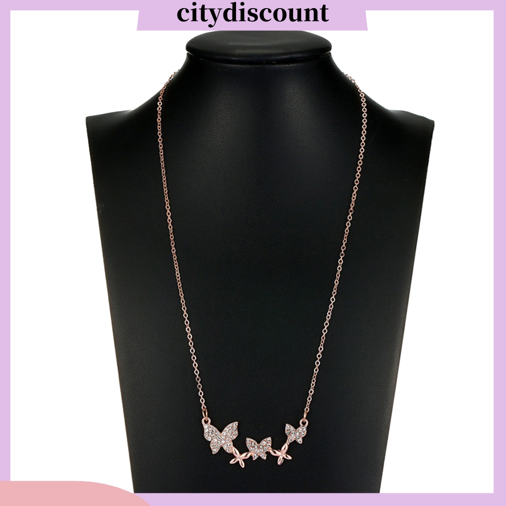 lt-citydiscount-gt-จี้สร้อยคอโชคเกอร์รูปผีเสื้อสำหรับผู้หญิง