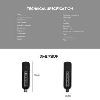 ภาพขนาดย่อของภาพหน้าปกสินค้าไมโครโฟน FANTECH Leviosa Microphone MCX01 พร้อมส่งของแท้ Professional Condenser Microphone RGB ไมค์อัดเสียง ร้องเพลง ประ จากร้าน gsdgewh บน Shopee ภาพที่ 6