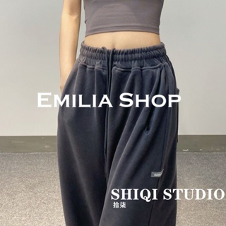EMILIA SHOP กางเกงขายาว กางเกงเอวสูง กางเกงขายาวผู้หญิงสไตล์เกาหลี 2022 ใหม่ K011068