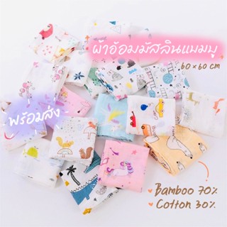 ผ้าอ้อมเยื่อไผ่Bamboo70%cotton30%(60x60cm.)