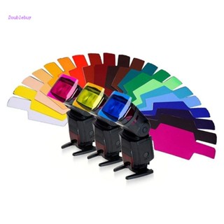 Doublebuy การ์ดสี สําหรับแฟลชเจล Strobist พร้อมยางรัด