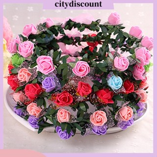 &lt;citydiscount&gt;  City_ที่คาดผมมงกุฎดอกกุหลาบสำหรับงานแต่งงาน