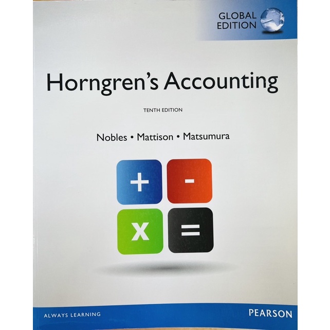 horngren-s-accounting-tenth-edition-9781292056517-มือหนึ่ง