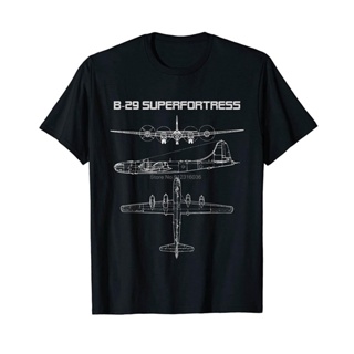 เสื้อยืดพิมพ์ลายแฟชั่น เสื้อยืดผ้าฝ้าย พิมพ์ลายเครื่องบิน B-29 Superfortress Ww2 สไตล์ฮิปฮอป ฮาราจูกุ สตรีทวี สําหรับผู้