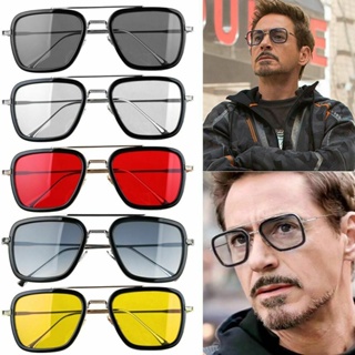 แว่นตากันแดด ลาย Tony Stark Iron Man สําหรับผู้ชาย