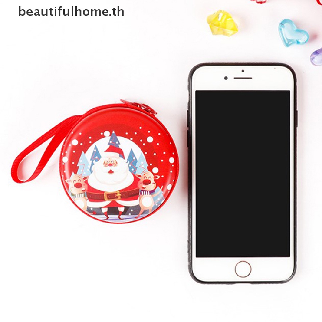 amp-christmas-day-amp-1pcs-cute-christmas-coin-purse-cartoon-kids-girls-wallet-earphone-organizer-box-new
