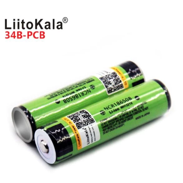 ถ่านชาร์จ Liitokala 18650B 3400mAh 3.7V มีวงจรท้าย [หัวนูน]