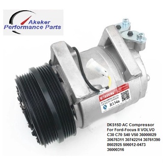 DKS15D AC Compressor For Ford-Focus II VOLVO C30 C70 S40 V50 36000029 30676311 30742214 30761390 8602925 506012-0473 360