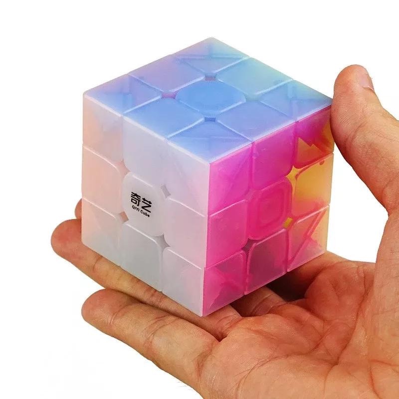 รูบิค-rubik-สีเจลลี่-3x3-qiyi-jelly-series-rubiks-cube-สินค้าพร้อมส่งจากไทย