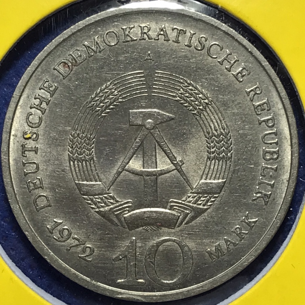 no-60870-ปี1972a-german-democratic-republic-เยอรมันตะวันออก-10-mark-เหรียญสะสม-เหรียญต่างประเทศ-เหรียญเก่า-หายาก-ราคาถูก