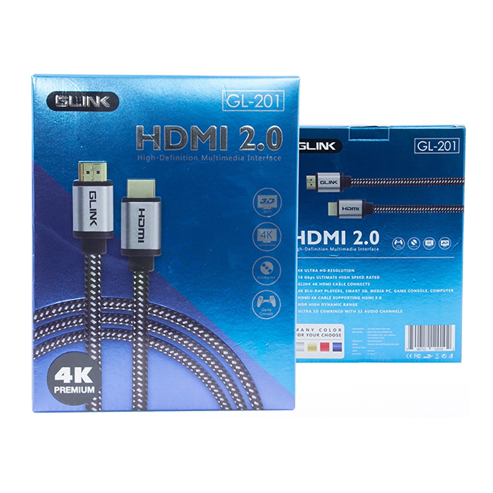 glink-สาย-hdmi-4k-v-2-0-สายถัก-20-m-รุ่น-gl201-version-2-0