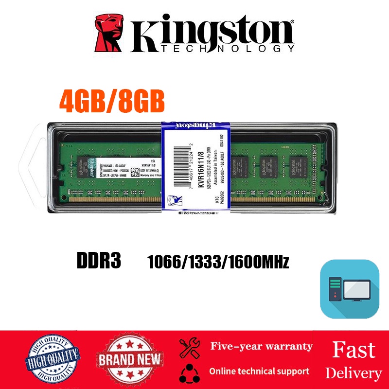 พร้อมส่ง-kingston-หน่วยความจํา-ddr3-4gb-8gb-1066-1333-1600mhz-pc-ram-dimm-240-pin