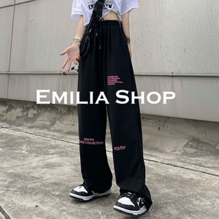 EMILIA SHOP กางเกงขายาว กางเกงเอวสูง กางเกงขายาวผู้หญิงสไตล์เกาหลี  2022 ใหม่ ES220271