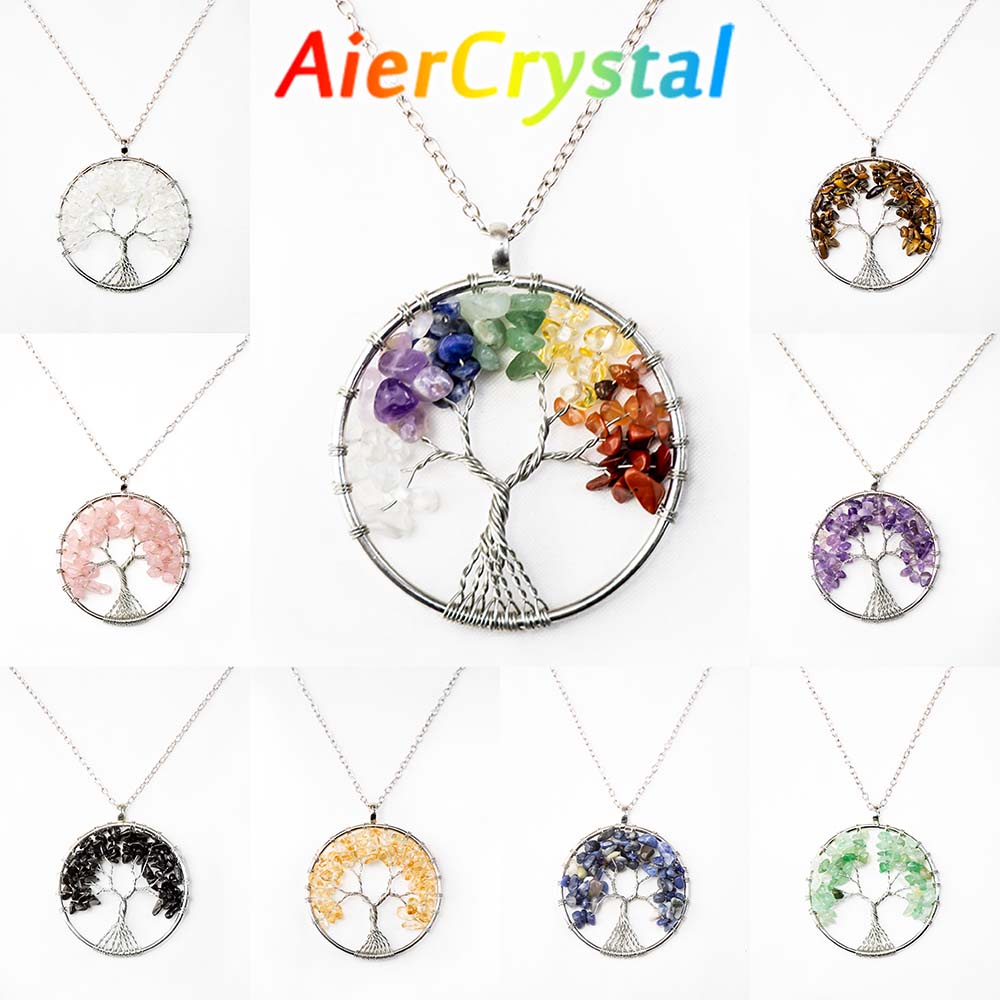 สร้อยคอคริสตัลหินบริสุทธิ์สีแดงเอดิโอสีขาวคริสตัลยาไอซ์สีม่วง-crystalcrystal