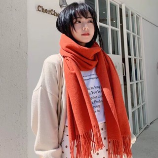 🎗️scarf🎗️ผ้าพันคอ  ผ้าคลุมไหล่ ผ้ากันหนาว สีพื้น แคชเมียร์ #สินค้าพร้อมส่งค่ะ#