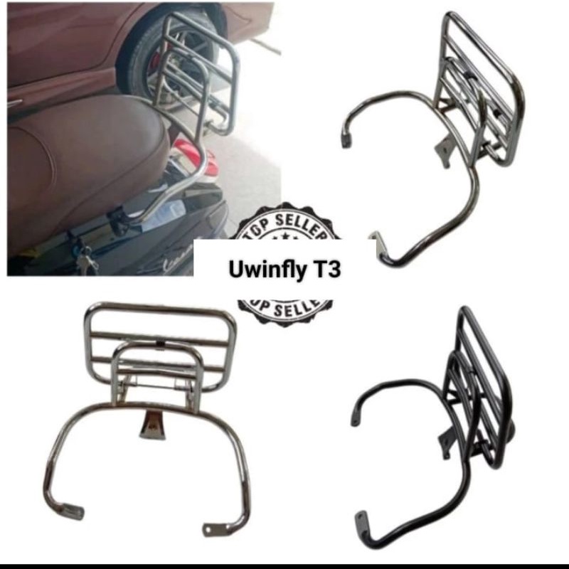 Uwinfly T3 และ Smooth Zuzu รถจักรยานยนต์ไฟฟ้า Back Rack Backrack ...