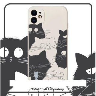 Cartoon cat เคสไอโฟน iPhone 11 14 pro max 8 Plus case X Xr Xs Max Se 2020 cover เคส iPhone 13 12 pro max 7 Plus