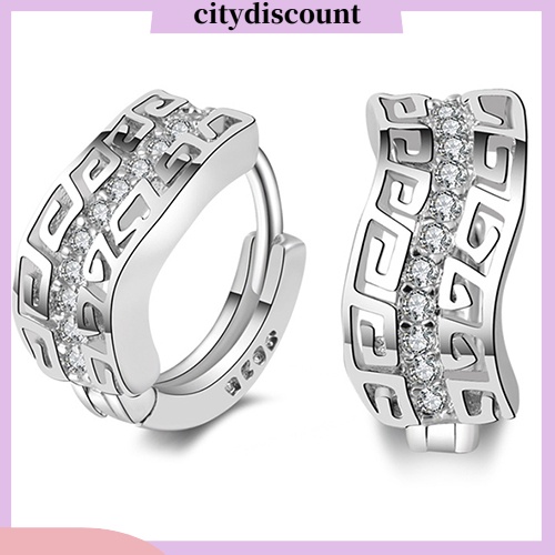 lt-citydiscount-gt-ต่างหูสตรีทรงเม็ดเดี่ยวประดับพลอยต่างหู