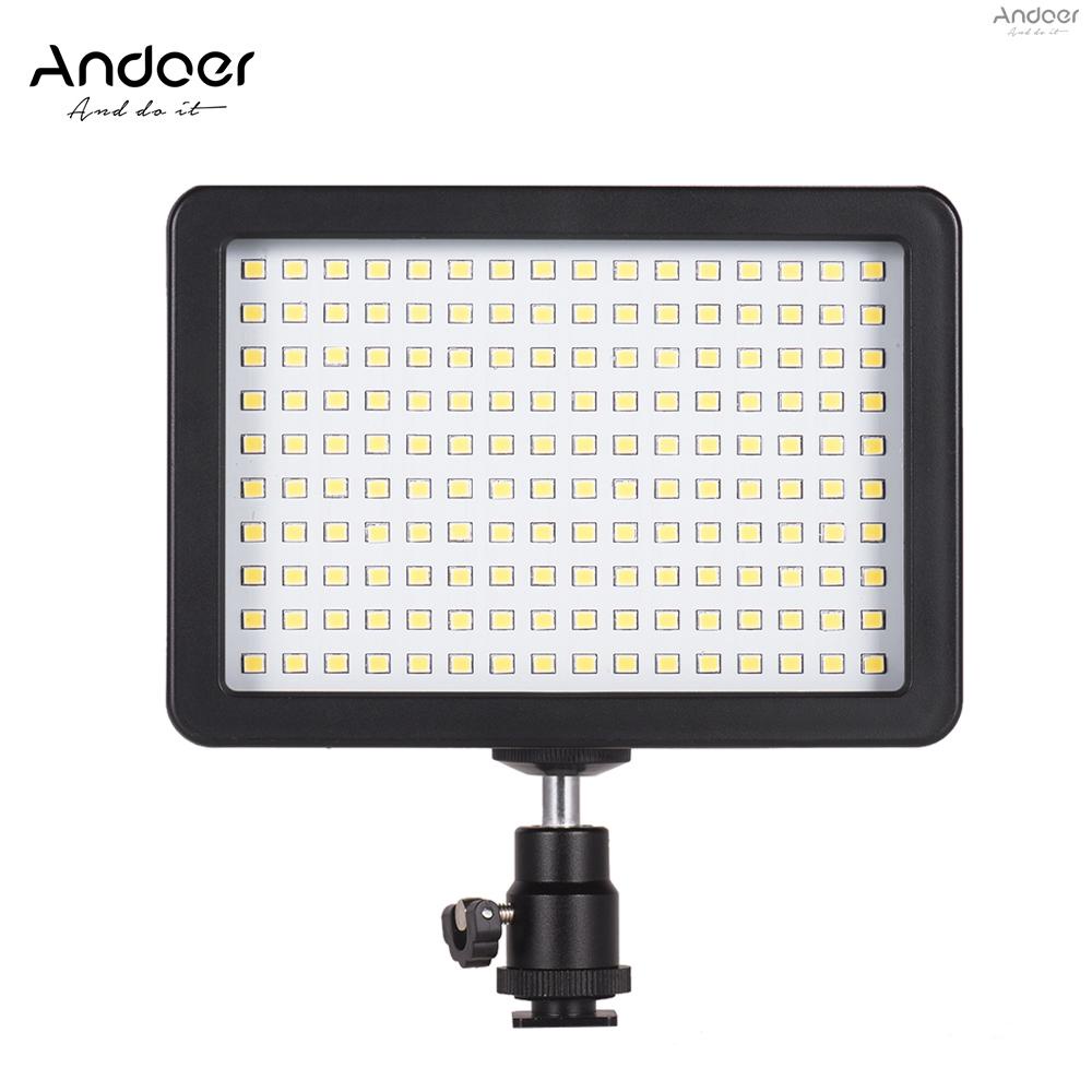 Andoer Portable 160pcs LED Video Light Lamp 5600K Color Temperaure with ...