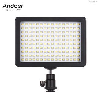 Andoer Portable 160pcs LED Video Light Lamp 5600K Color Temperaure with Dimmable Switch Ultra Bright Camera Lighting Panel 3 Filters for Photo Video Photography for DSLR Cameras &amp;