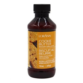 LORANN Cookie Butter Emulsion 4 Oz. กลิ่นคุ๊กกี้บัตเตอร์ / คุ๊กกี้เนย (118 ml) (06-7588-03)