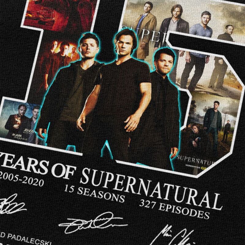 tee-camisetas-supernatural-de-los-winchesters-bro-camisetas-de-manga-corta-de-dean-sam-castiel-firmas-15-a-os-de-aniv