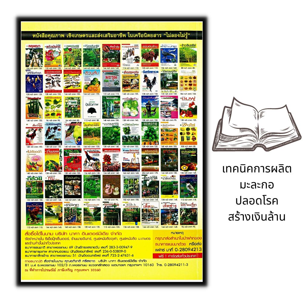 หนังสือ-เทคนิคการผลิตมะละกอปลอดโรค-สร้างเงินล้าน-พืชและการเกษตร-การลงทุน