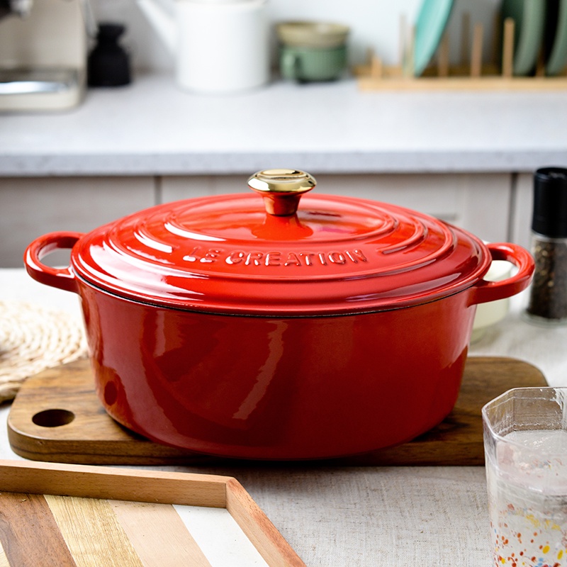 xiaofu-cast-iron-enamel-thickened-28cm-elliptical-pot-soup-pot-seafood-pot-stewed-fish-and-chicken-multi-functional-pot